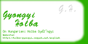 gyongyi holba business card